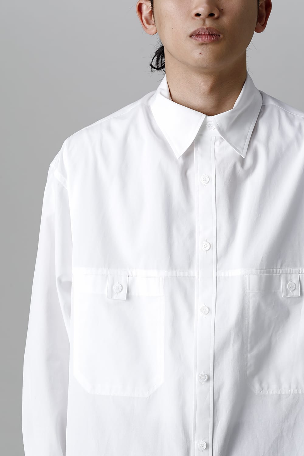 前切り替えポケットブラウス