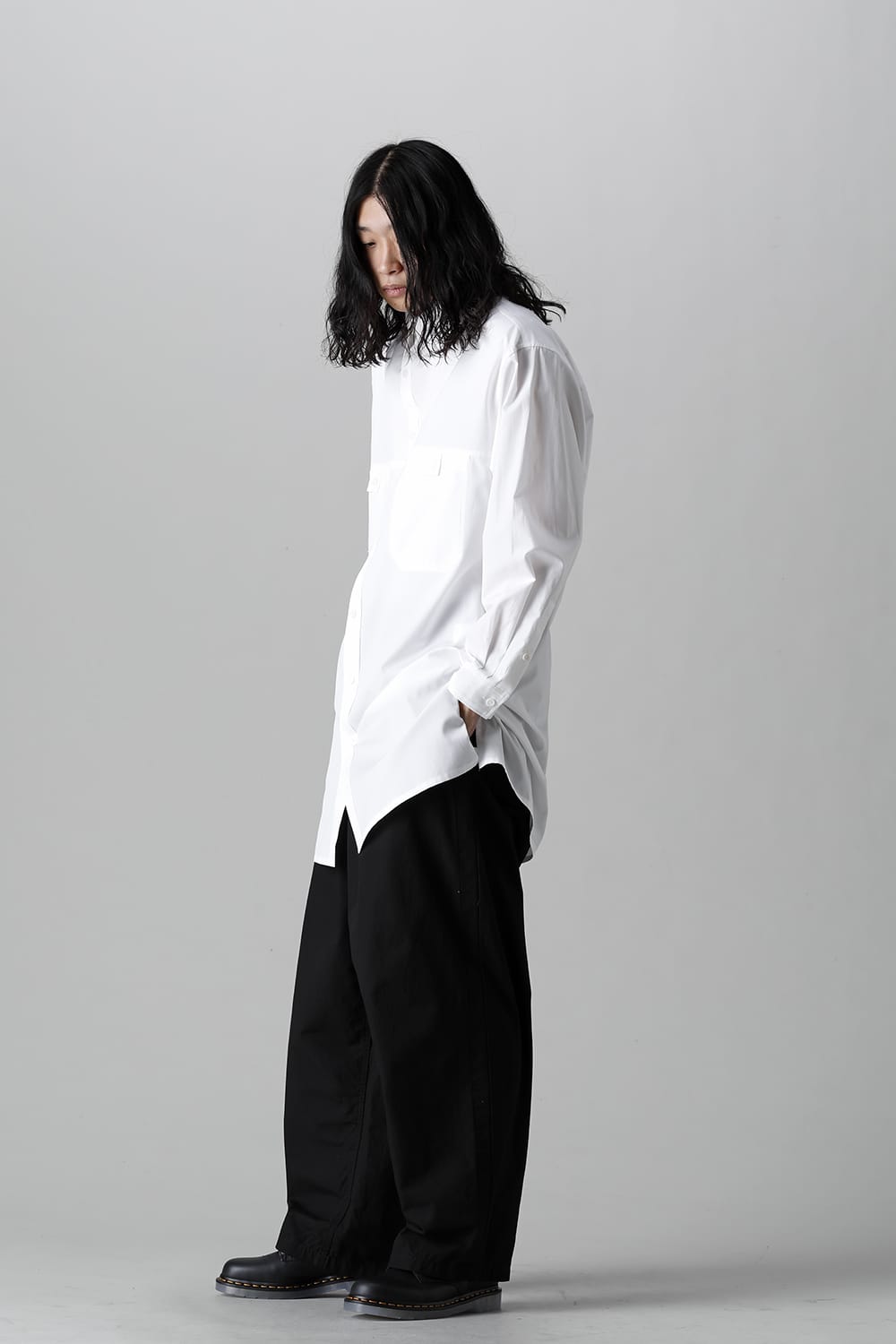 前切り替えポケットブラウス