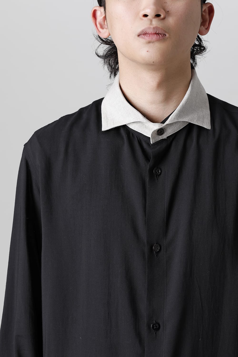 スペアカラー付きシャツブラウス