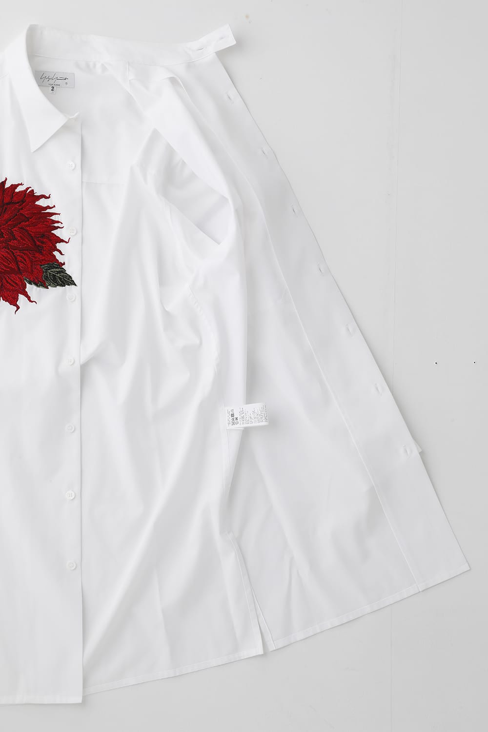 Dahlia Embroidery-Red Blouse