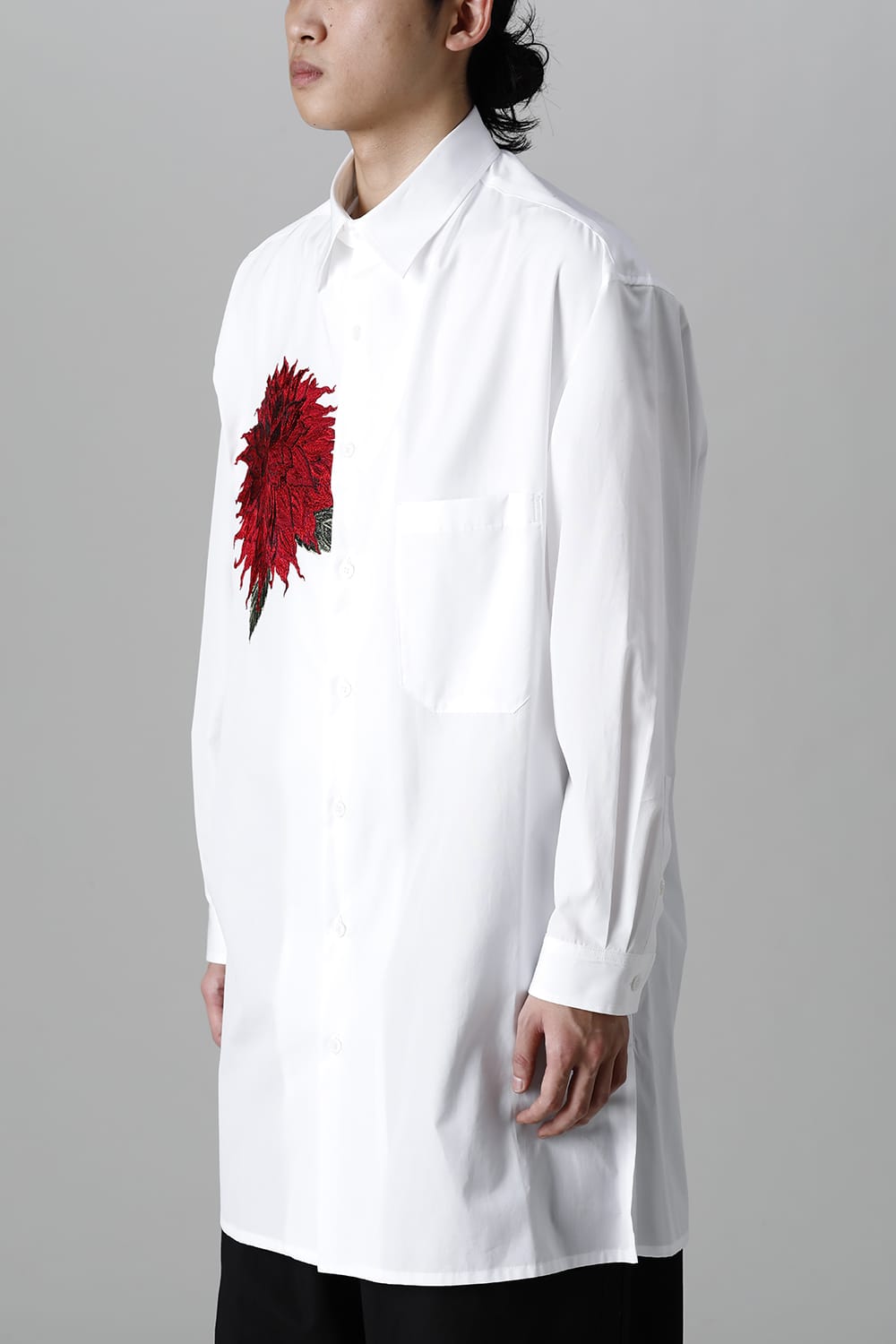 Dahlia Embroidery-Red Blouse