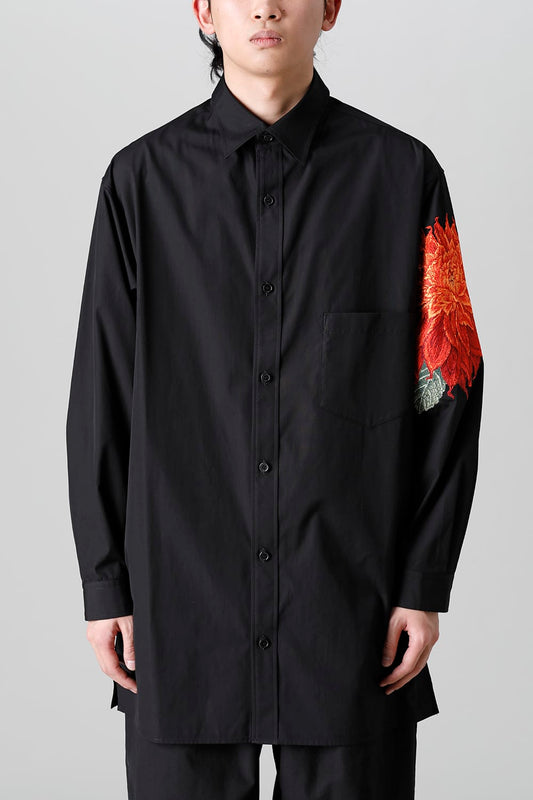 Dahlia Embroidery-Orange Blouse