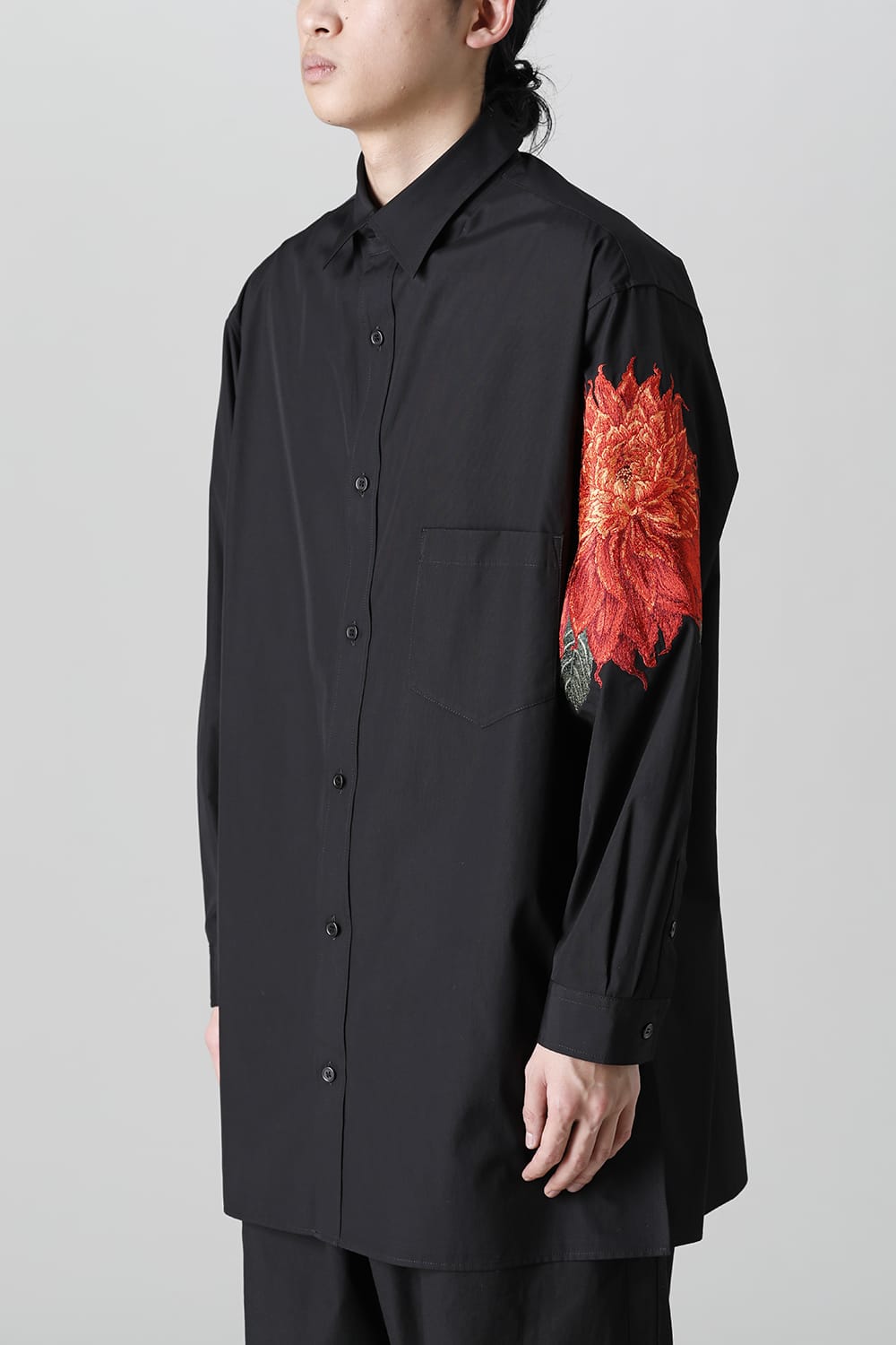 Dahlia Embroidery-Orange Blouse