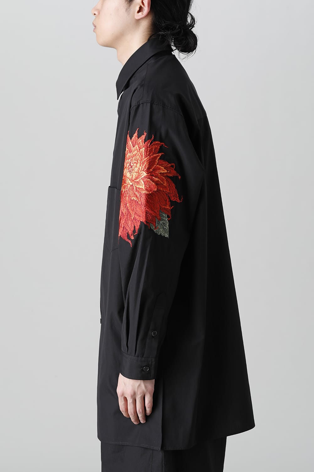 Dahlia Embroidery-Orange Blouse