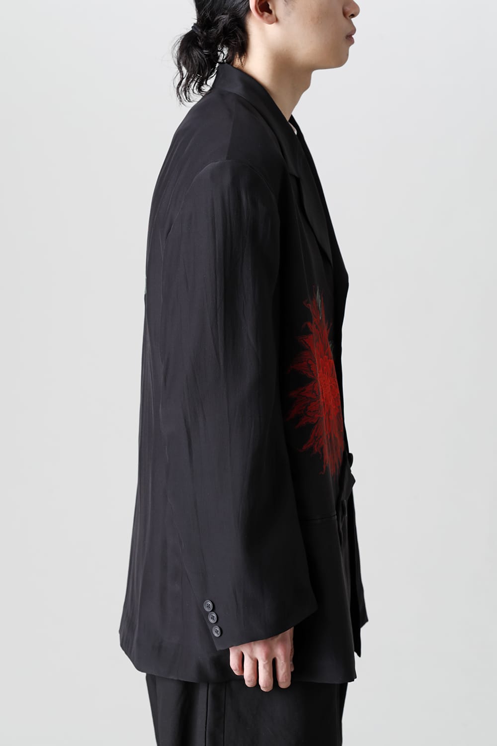 Dahlia Pattern Jacket with Belt