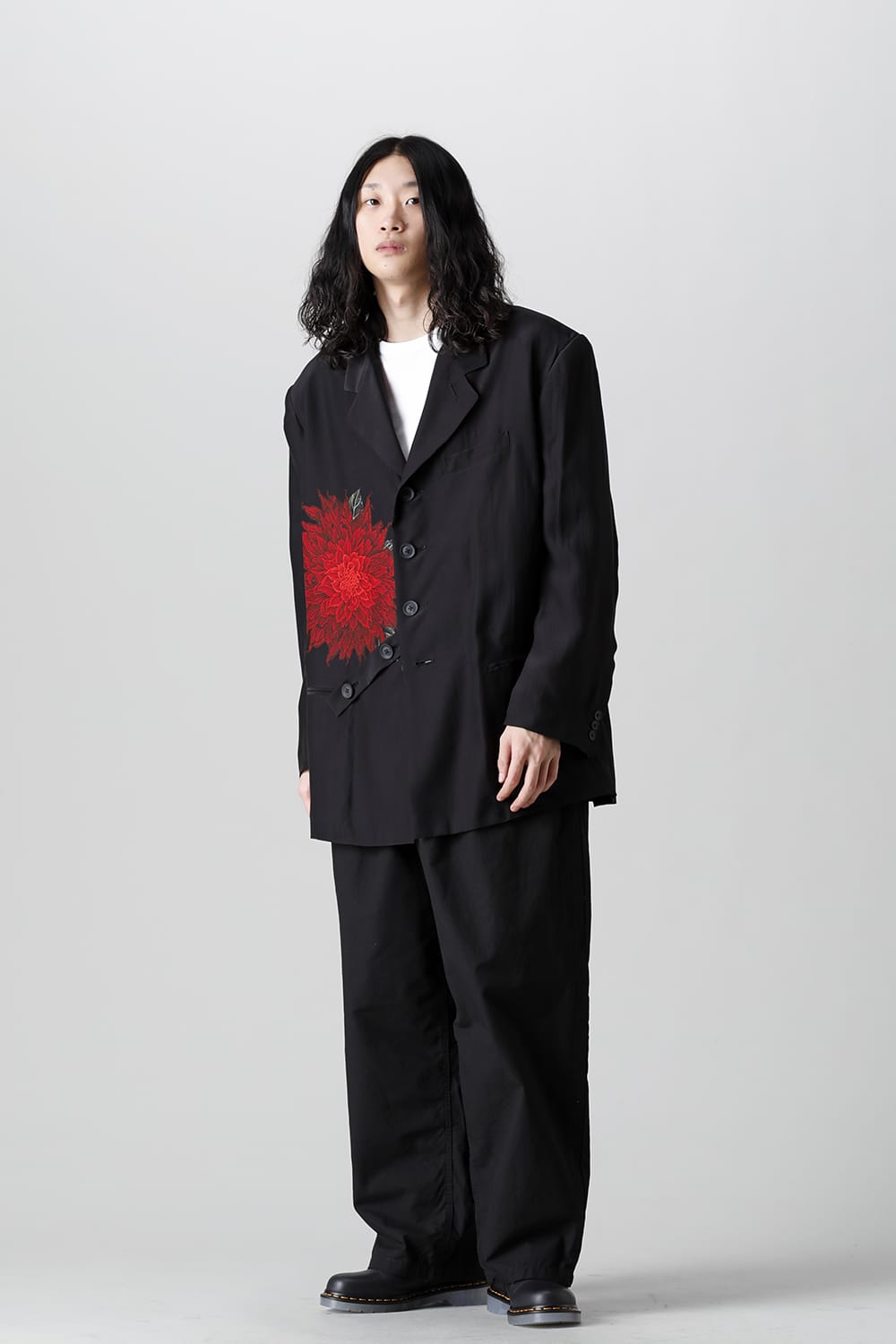 Dahlia Pattern Jacket with Belt