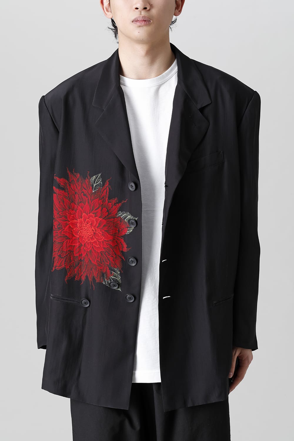 Dahlia Pattern Jacket with Belt