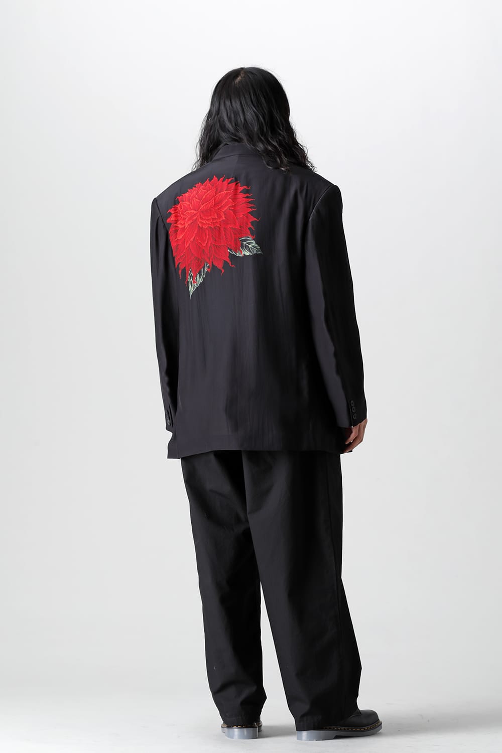 Dahlia Pattern Jacket with Belt