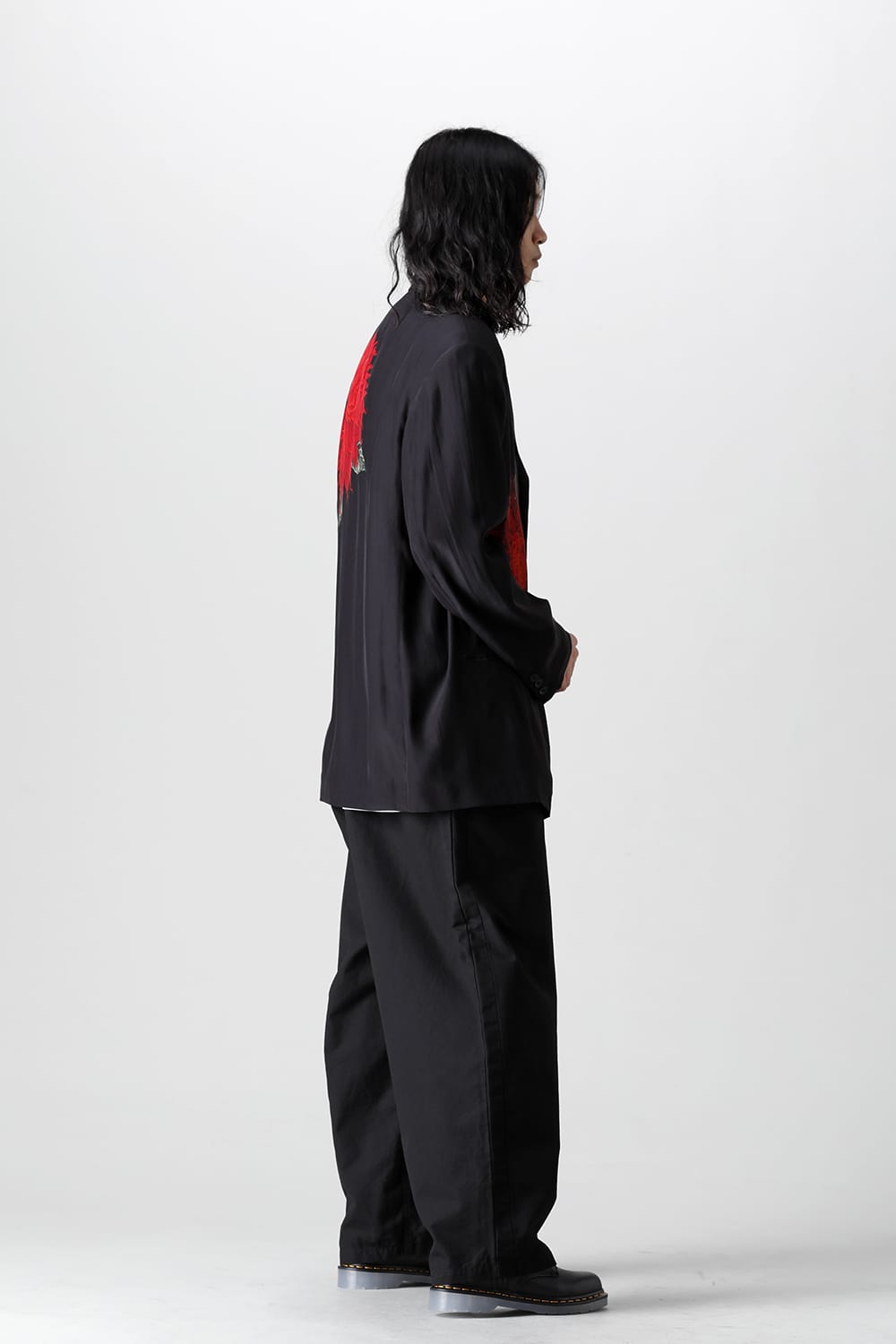 Dahlia Pattern Jacket with Belt