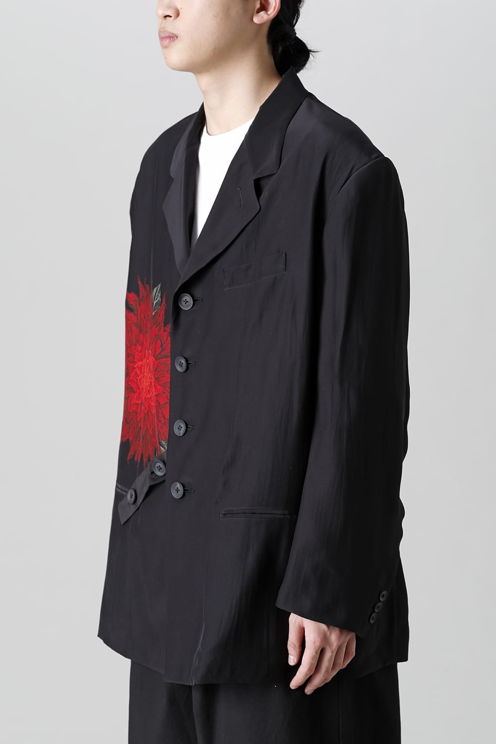 Dahlia Pattern Jacket with Belt