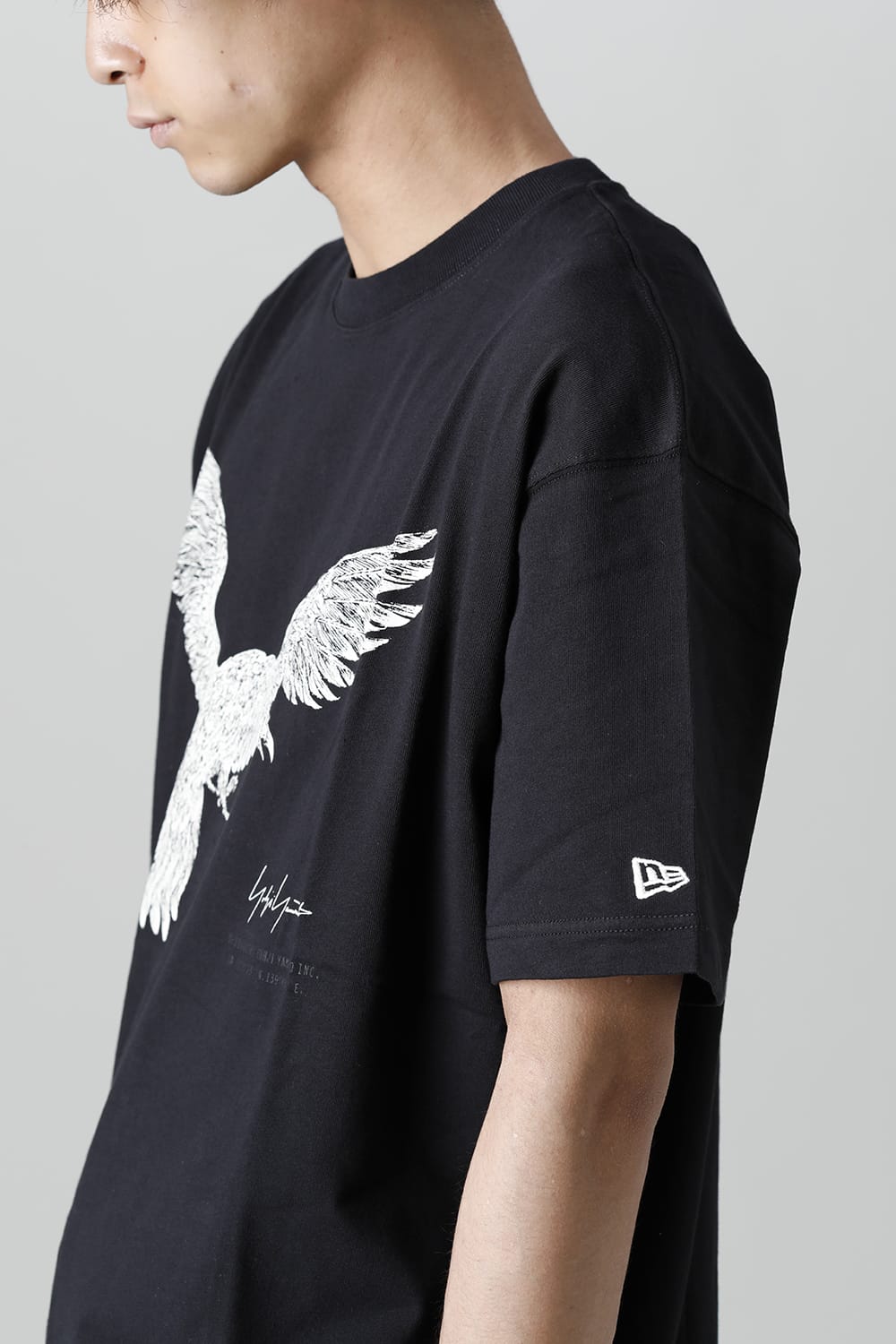 New Era × Yohji Yamamoto Crow Print Short Sleeve Tee