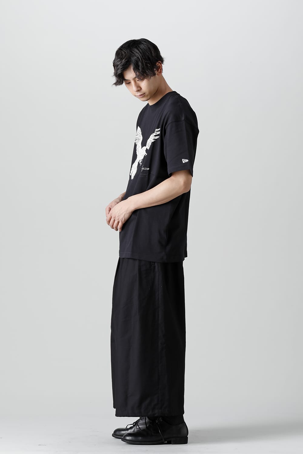 New Era × Yohji Yamamoto Crow Print Short Sleeve Tee
