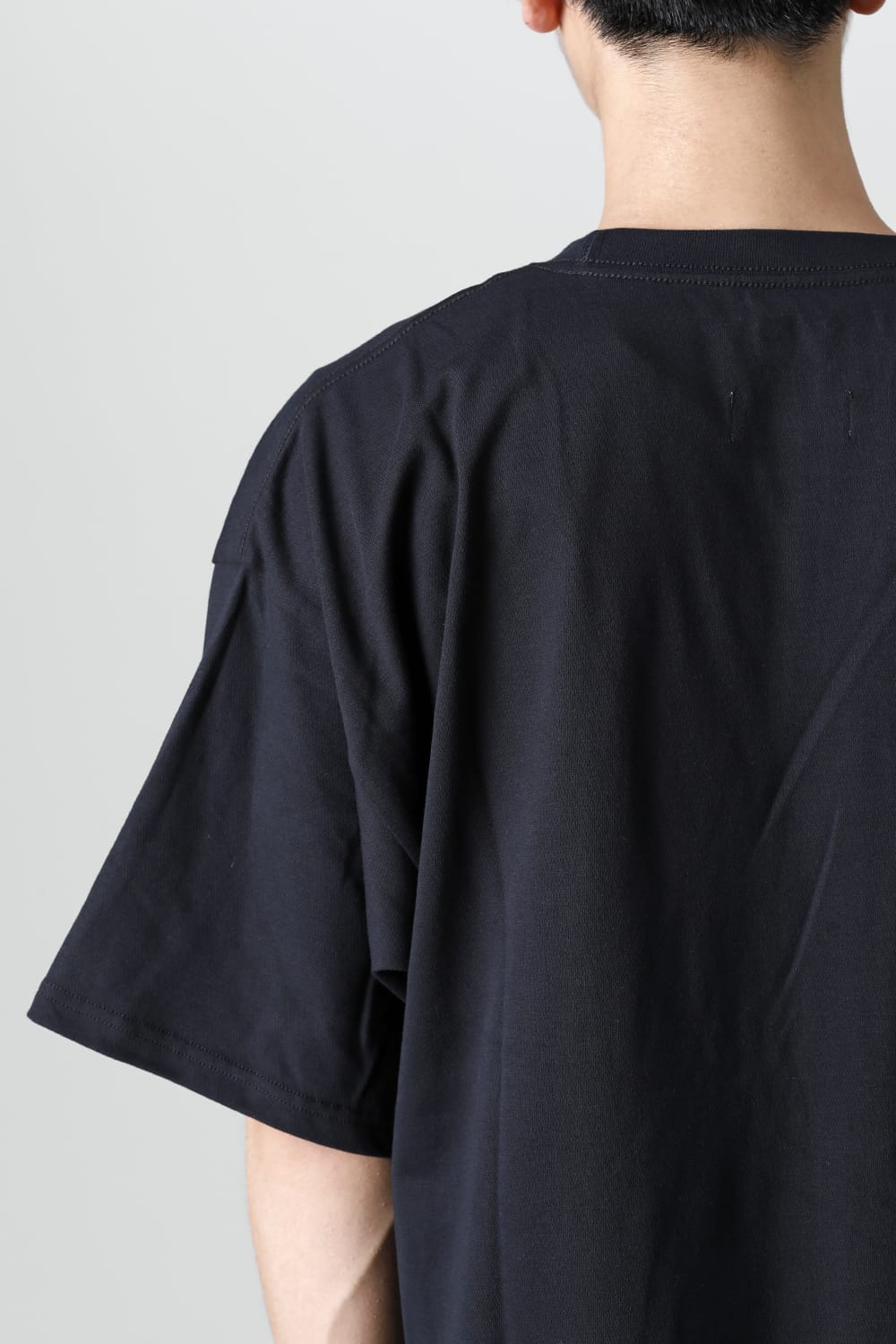 New Era × Yohji Yamamoto Logo Print Round Hem Short Sleeve Tee