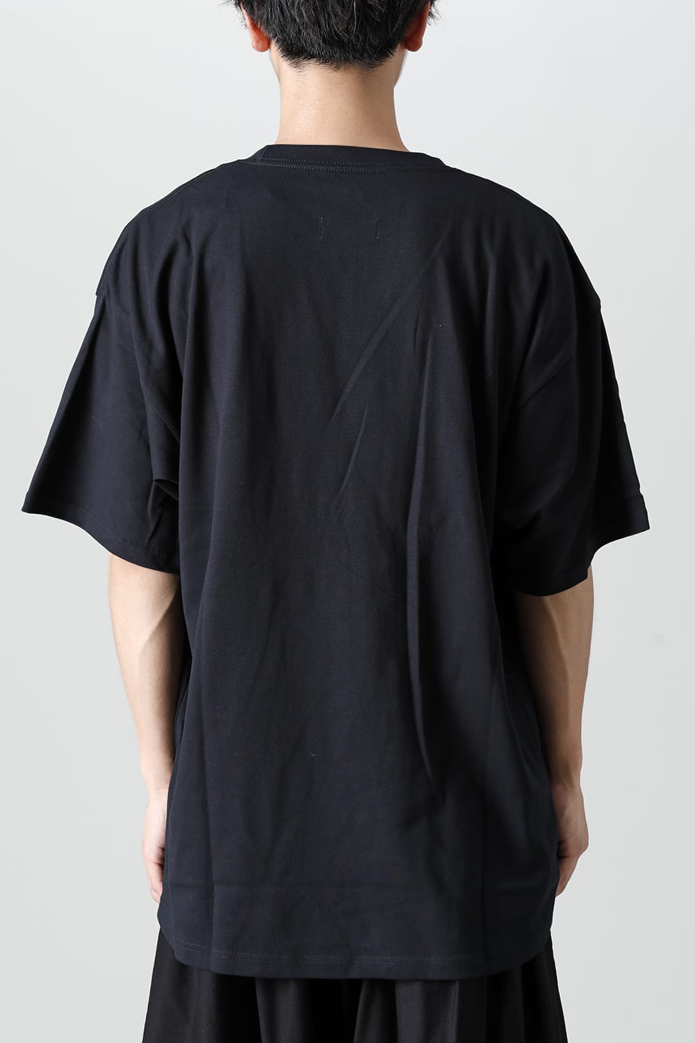 New Era × Yohji Yamamoto Logo Print Round Hem Short Sleeve Tee