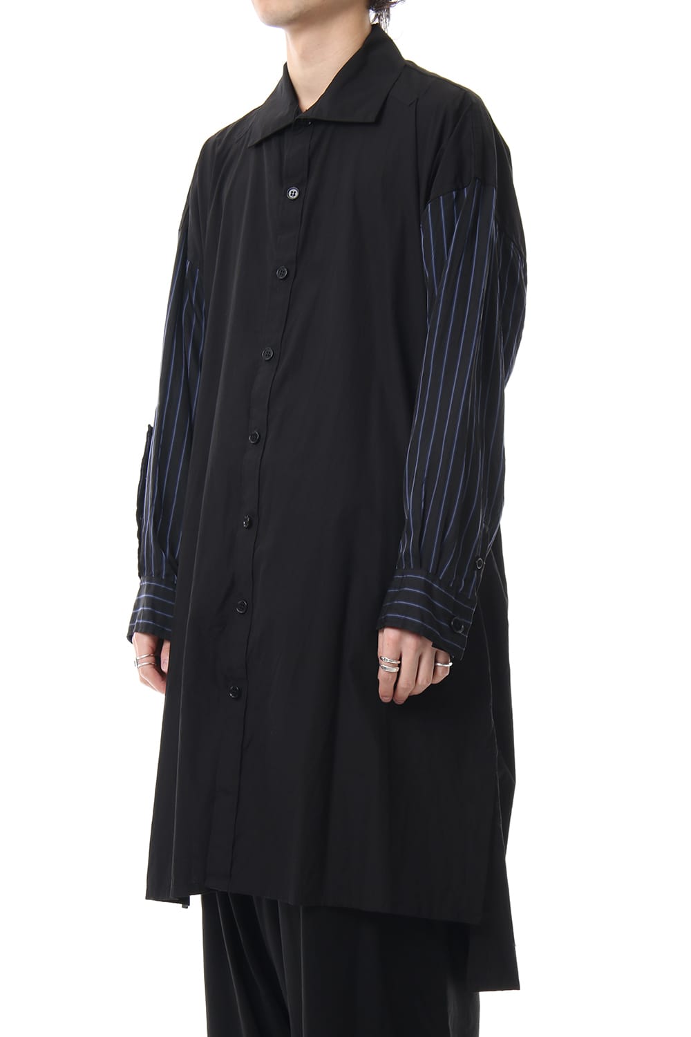 Products dyed Stripe Sleeve Shirts