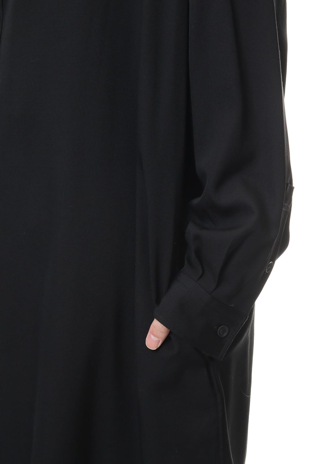 Long Blouse Wrinkled Gabardine