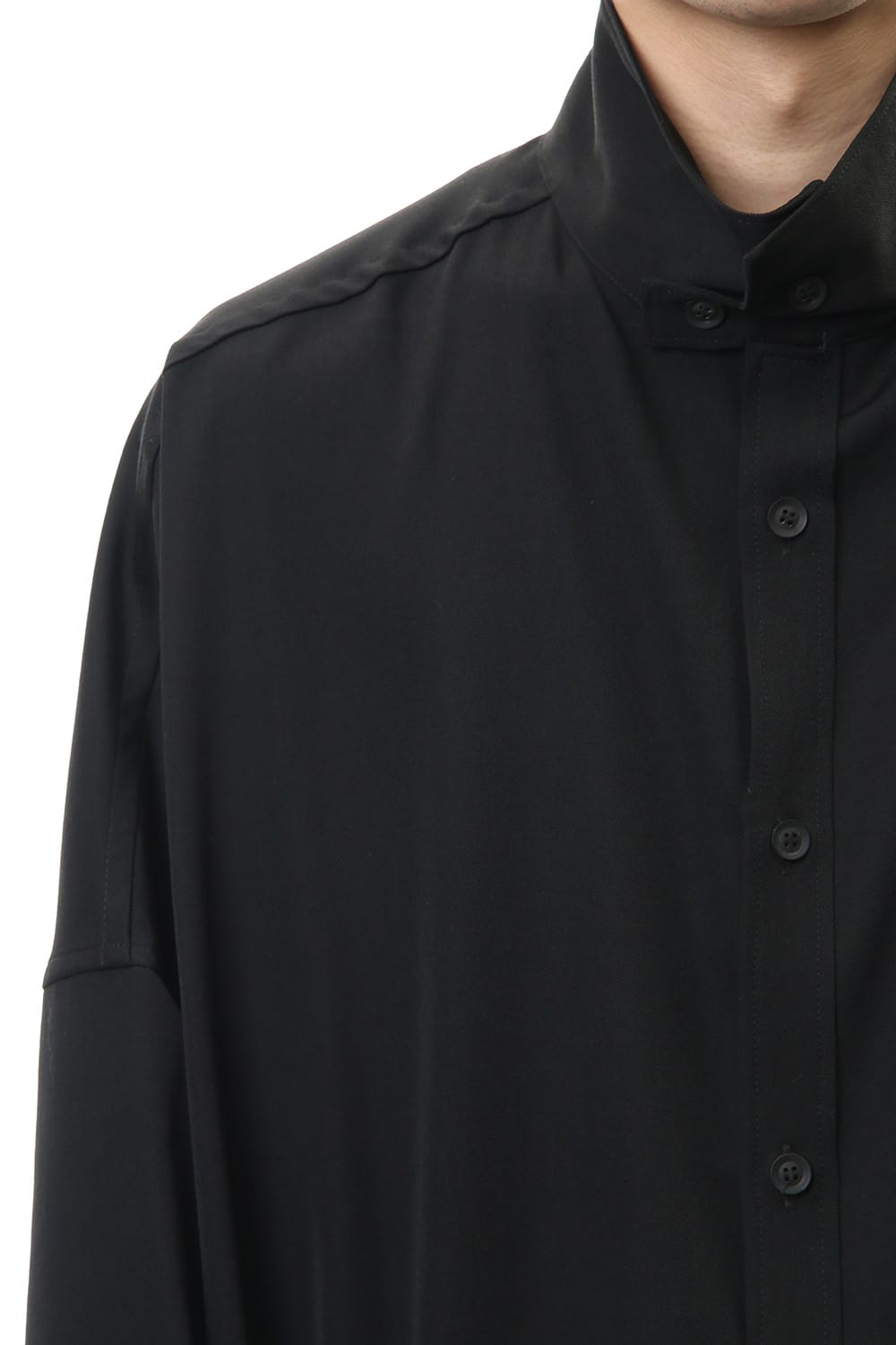 Long Blouse Wrinkled Gabardine