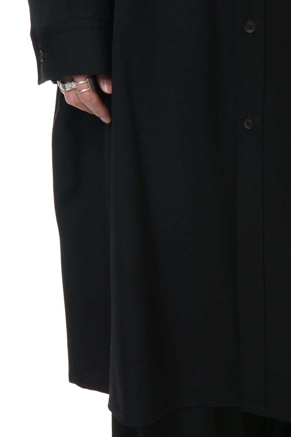 Long Blouse Wrinkled Gabardine