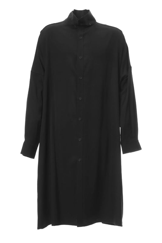 Long Blouse Wrinkled Gabardine