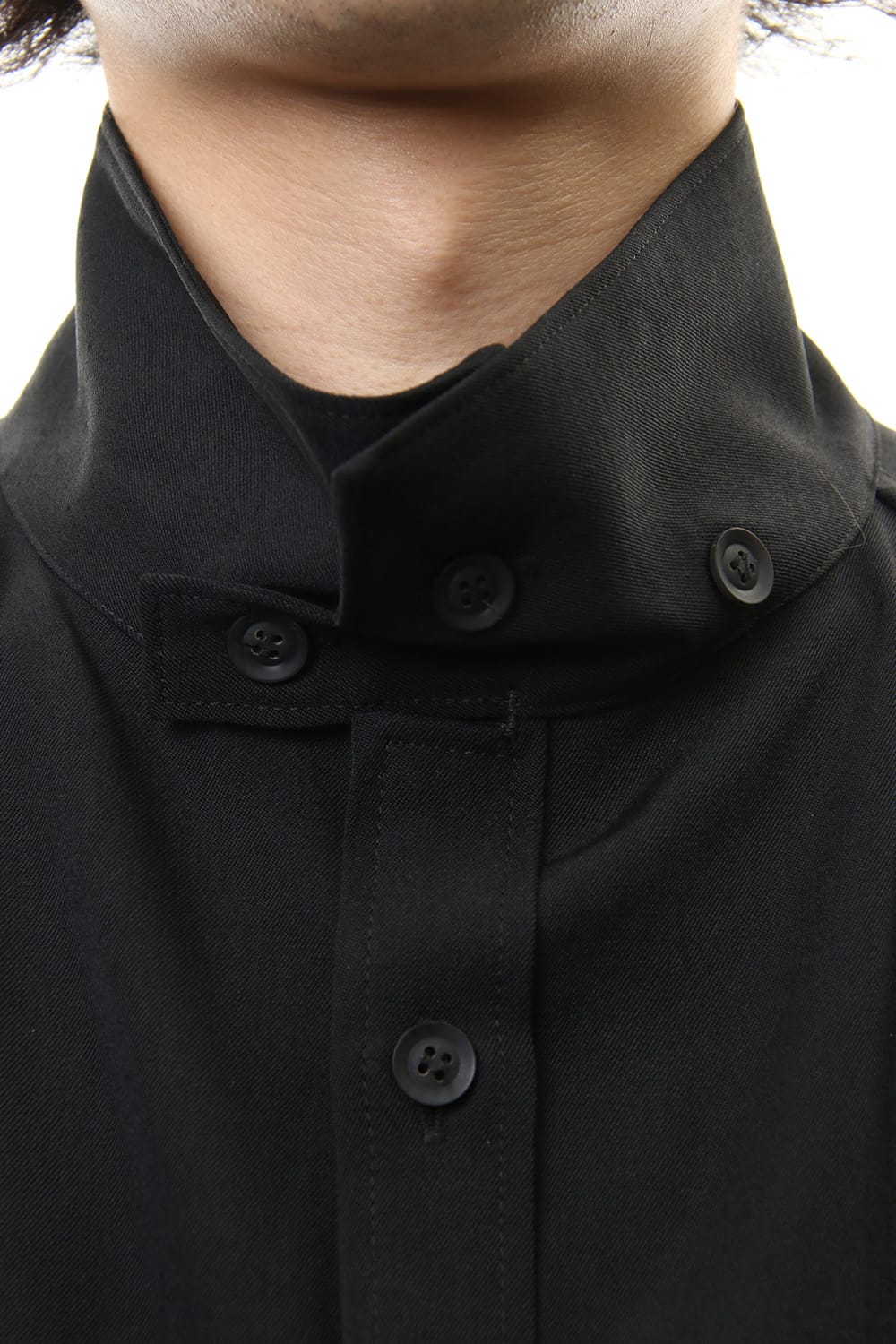 Long Blouse Wrinkled Gabardine