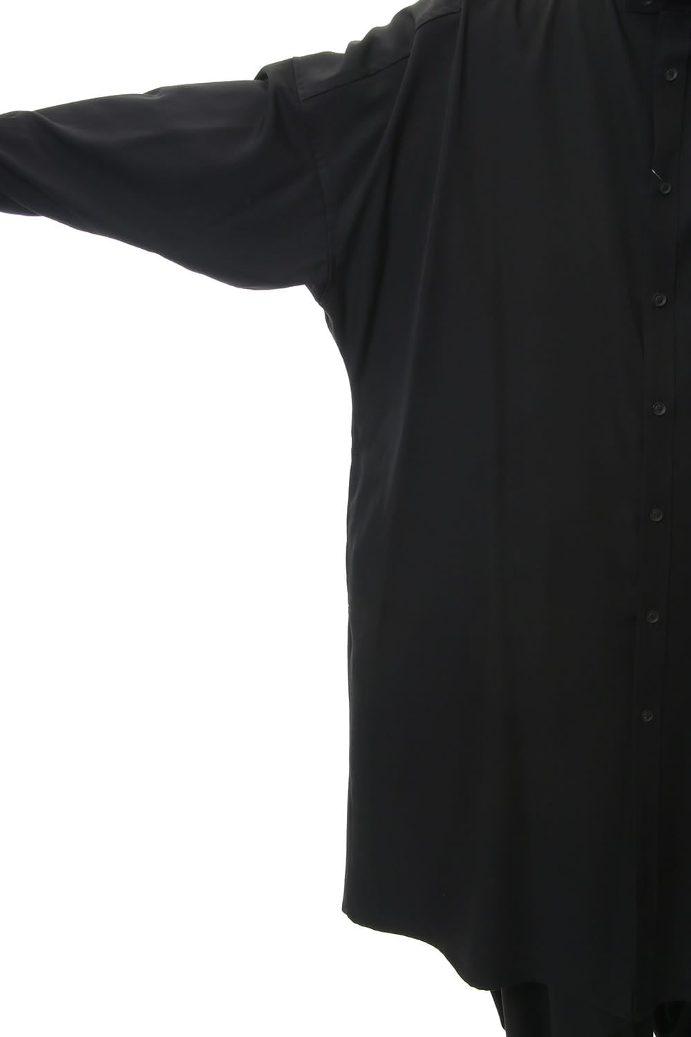 Long Blouse Wrinkled Gabardine