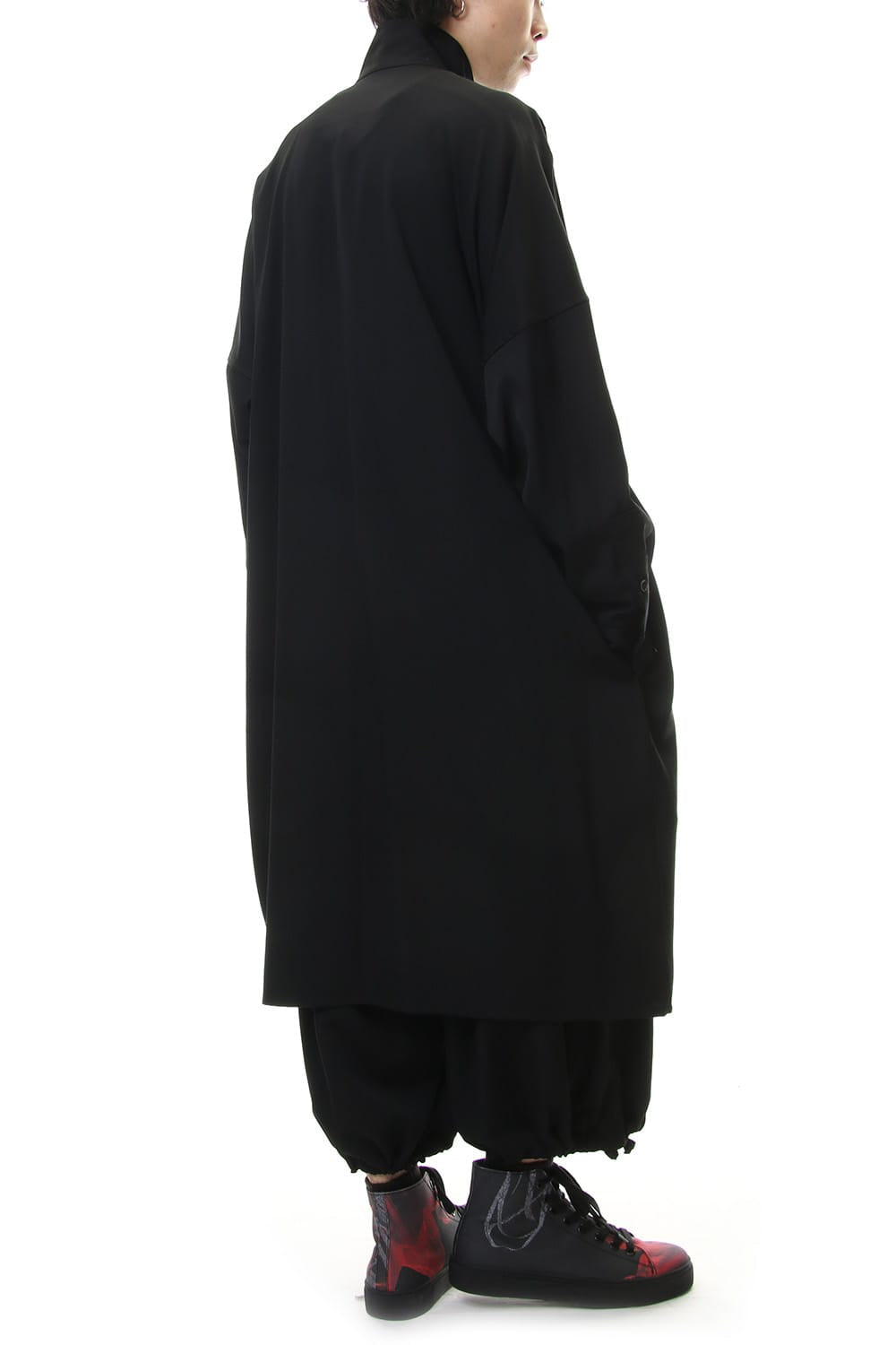 Long Blouse Wrinkled Gabardine