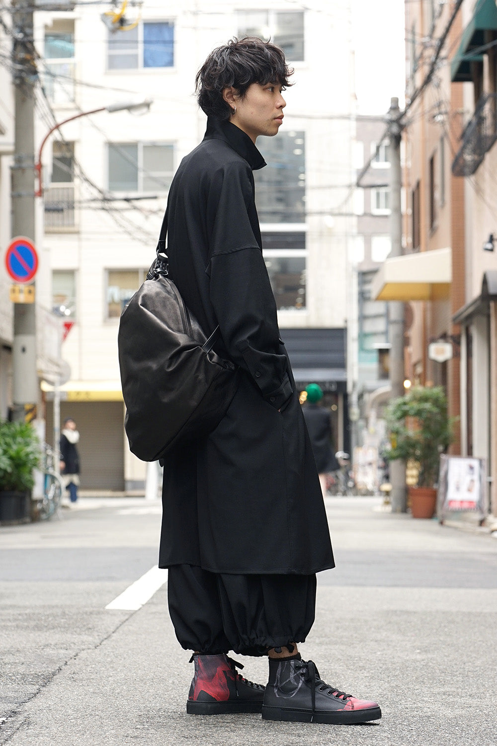 Long Blouse Wrinkled Gabardine