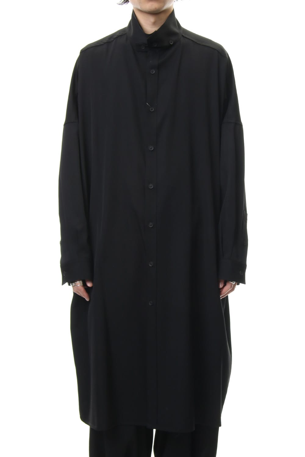 Long Blouse Wrinkled Gabardine