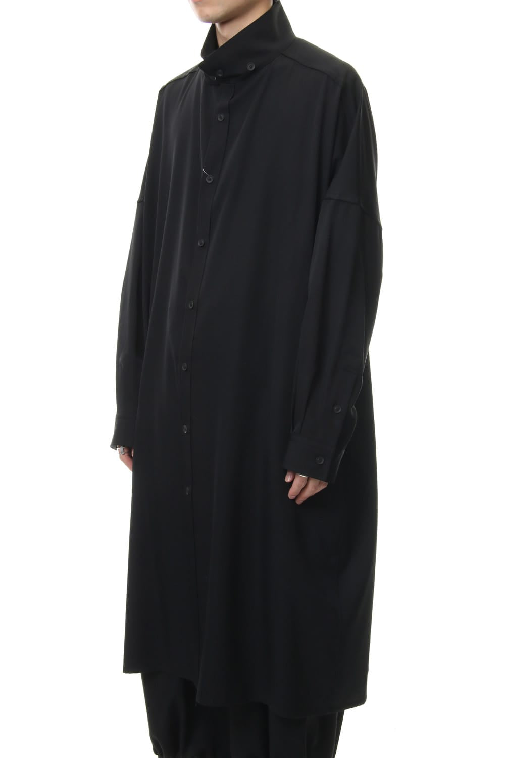 Long Blouse Wrinkled Gabardine