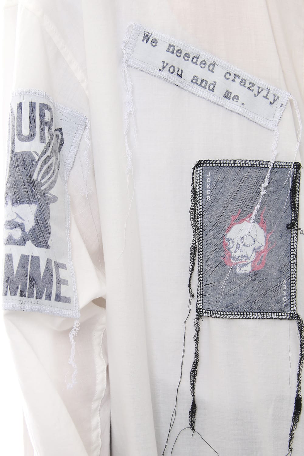 Ring Sewing Broadcloth Patchwork Shirt