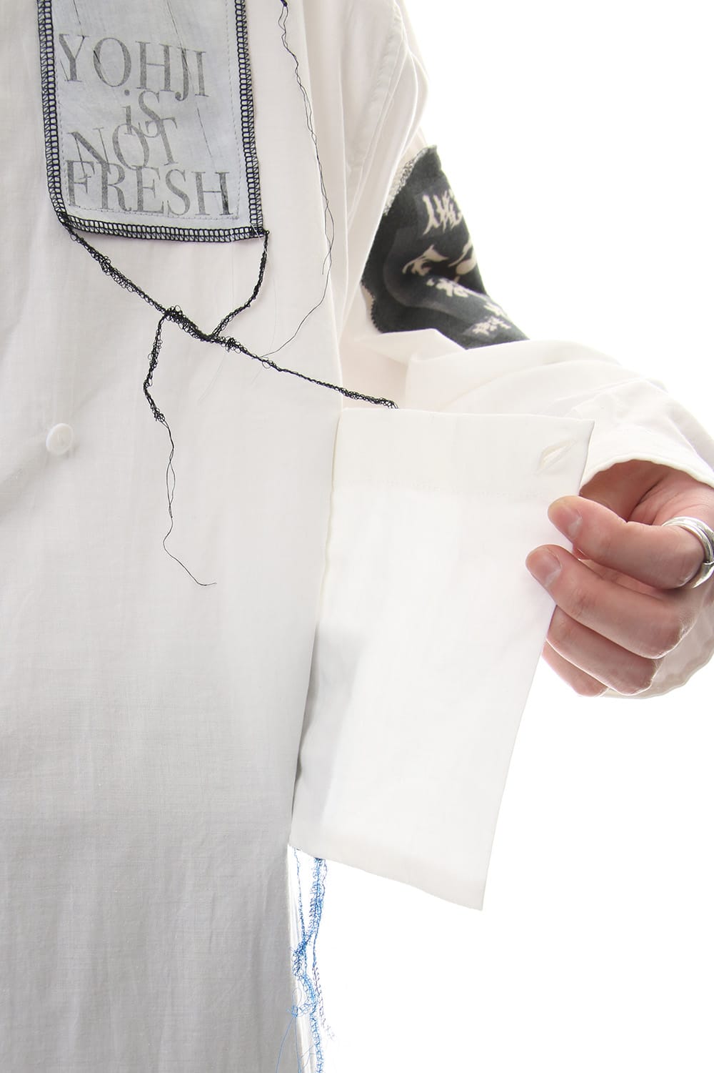 Ring Sewing Broadcloth Patchwork Shirt