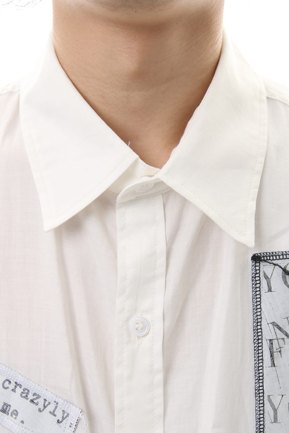Ring Sewing Broadcloth Patchwork Shirt