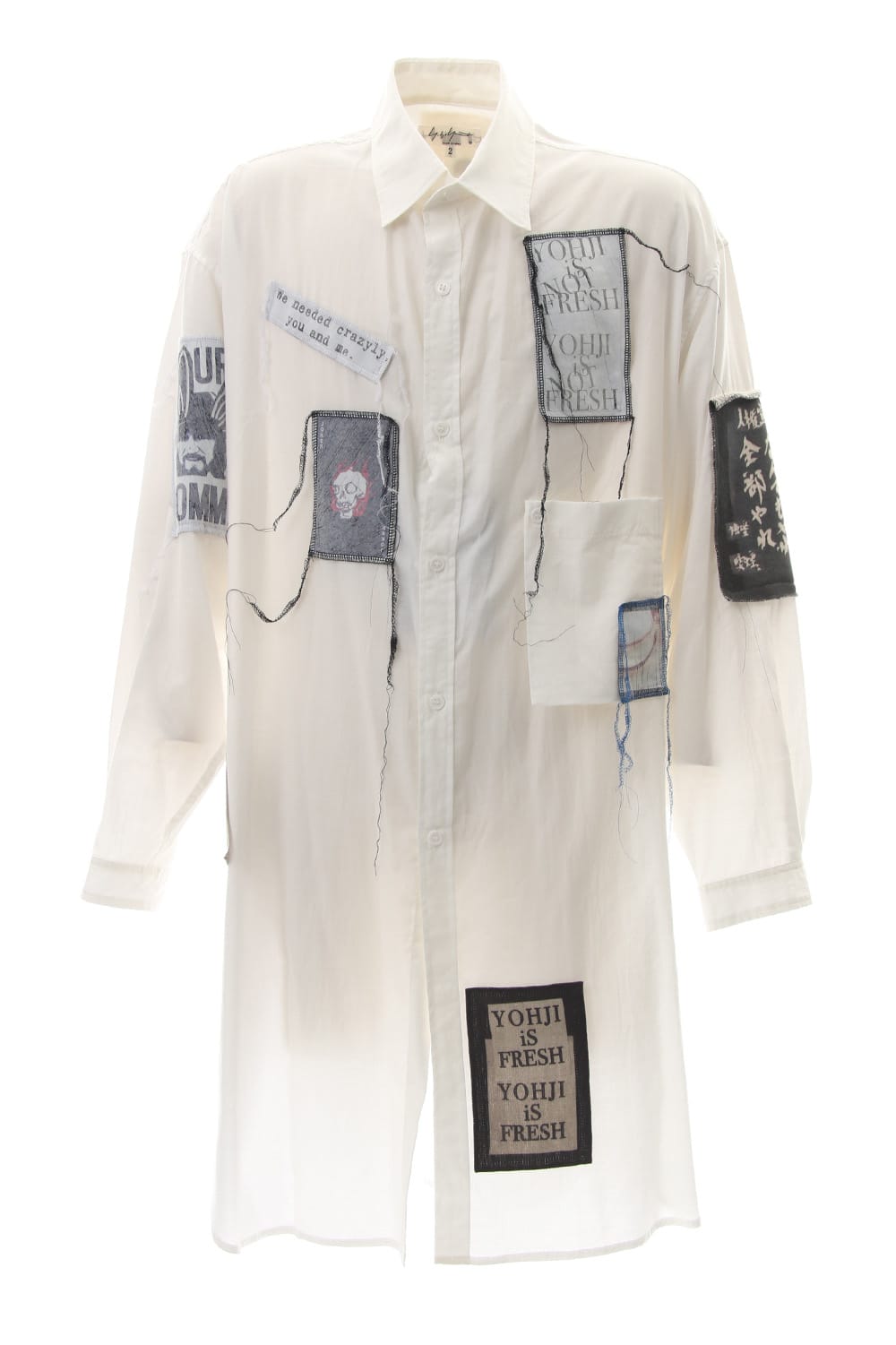 Ring Sewing Broadcloth Patchwork Shirt