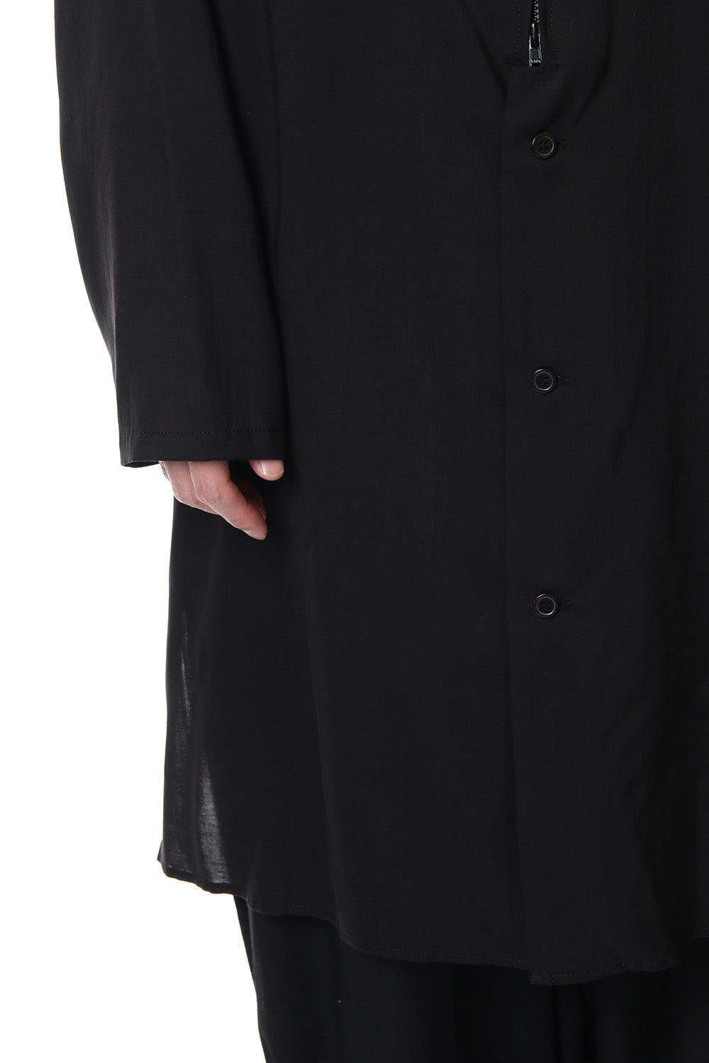 Left Plush Stand Collar Shirt 