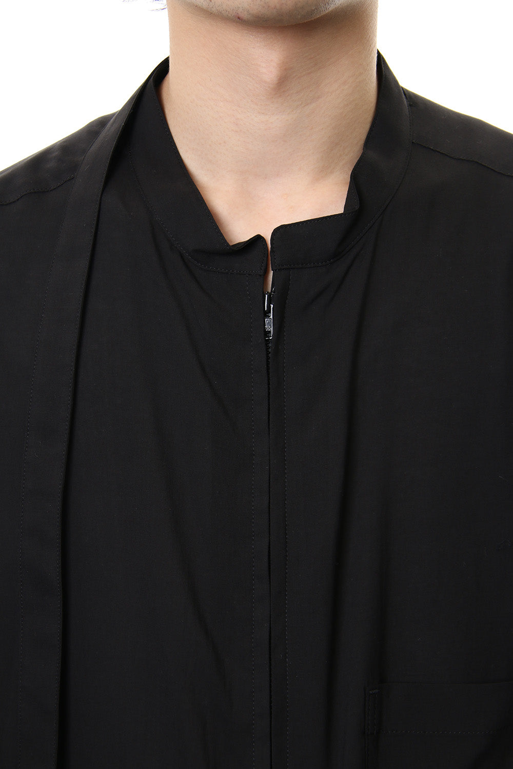 Left Plush Stand Collar Shirt 