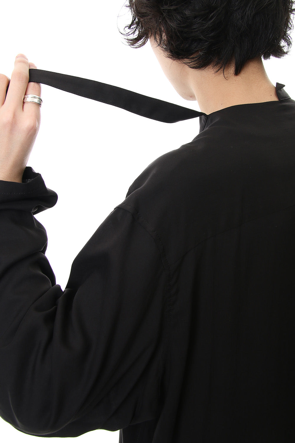 Left Plush Stand Collar Shirt 