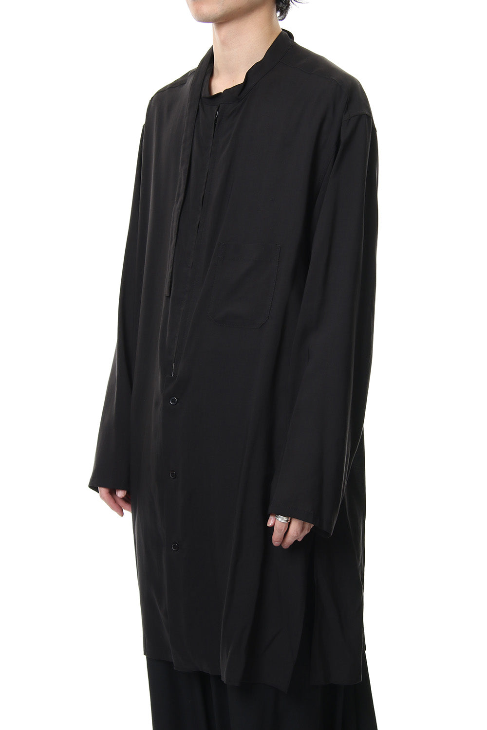 Left Plush Stand Collar Shirt 