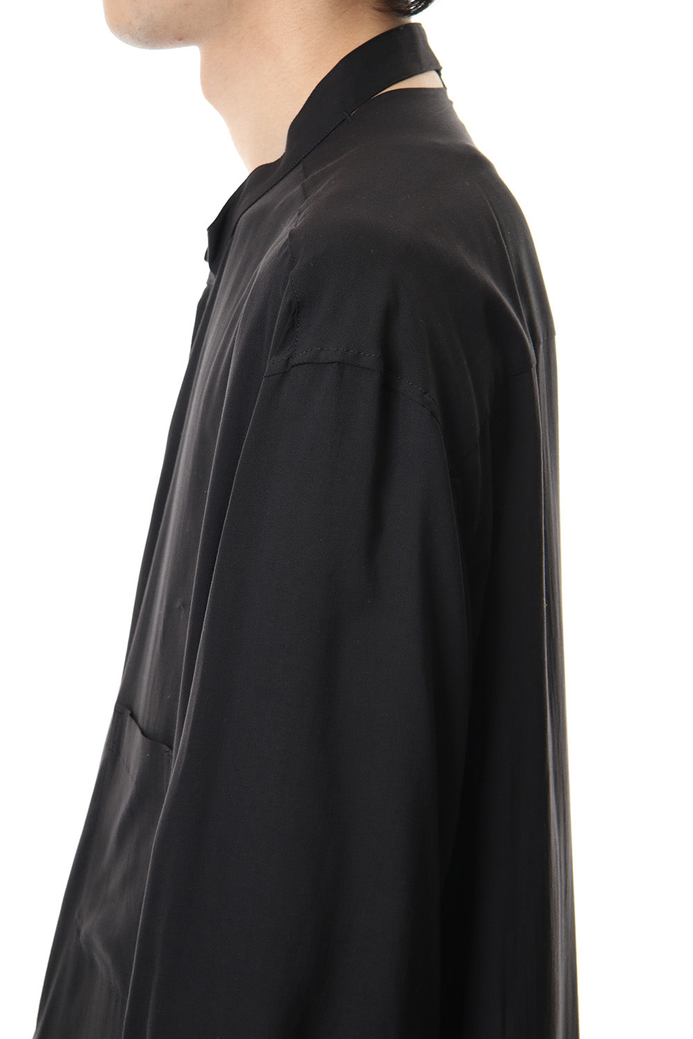 Left Plush Stand Collar Shirt 