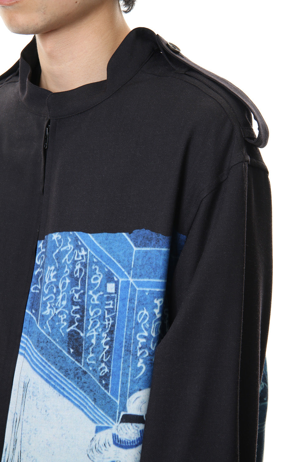 Plush Stand Collar Shirt