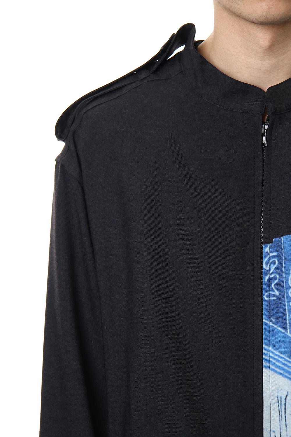 Plush Stand Collar Shirt