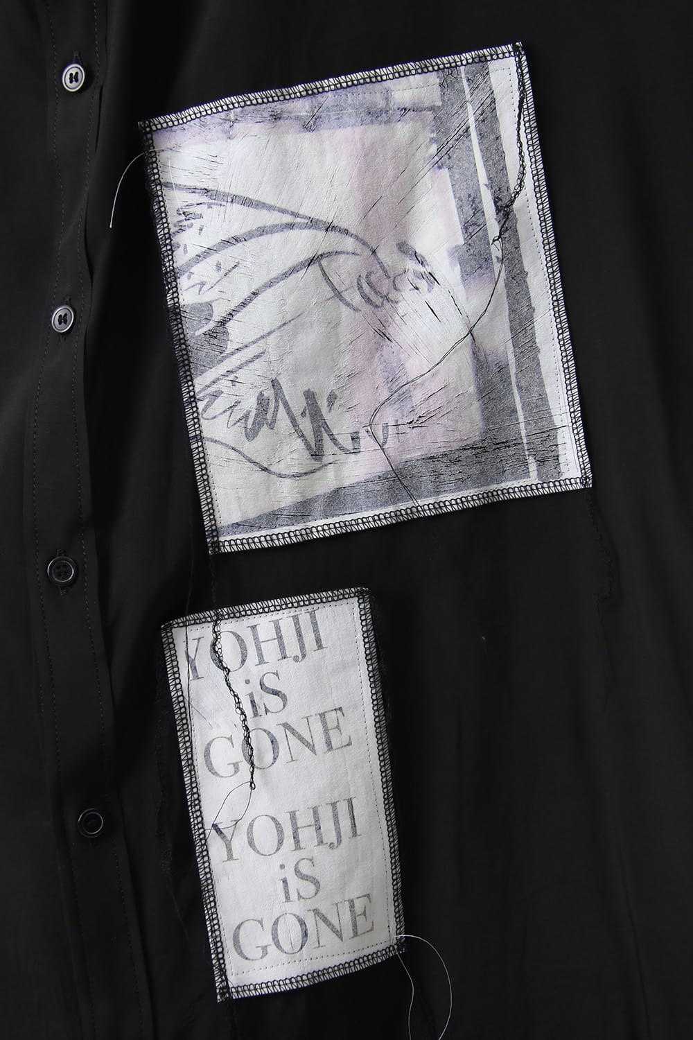 Ring Sewing Broadcloth Patchwork Long Shirt