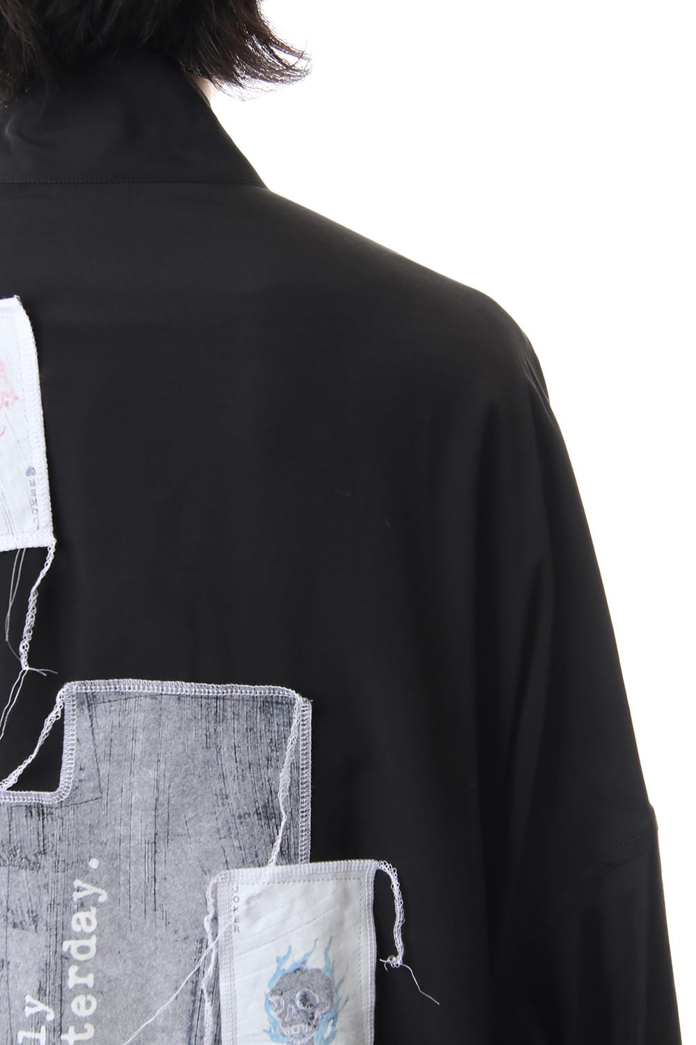 Ring Sewing Broadcloth Patchwork Long Shirt