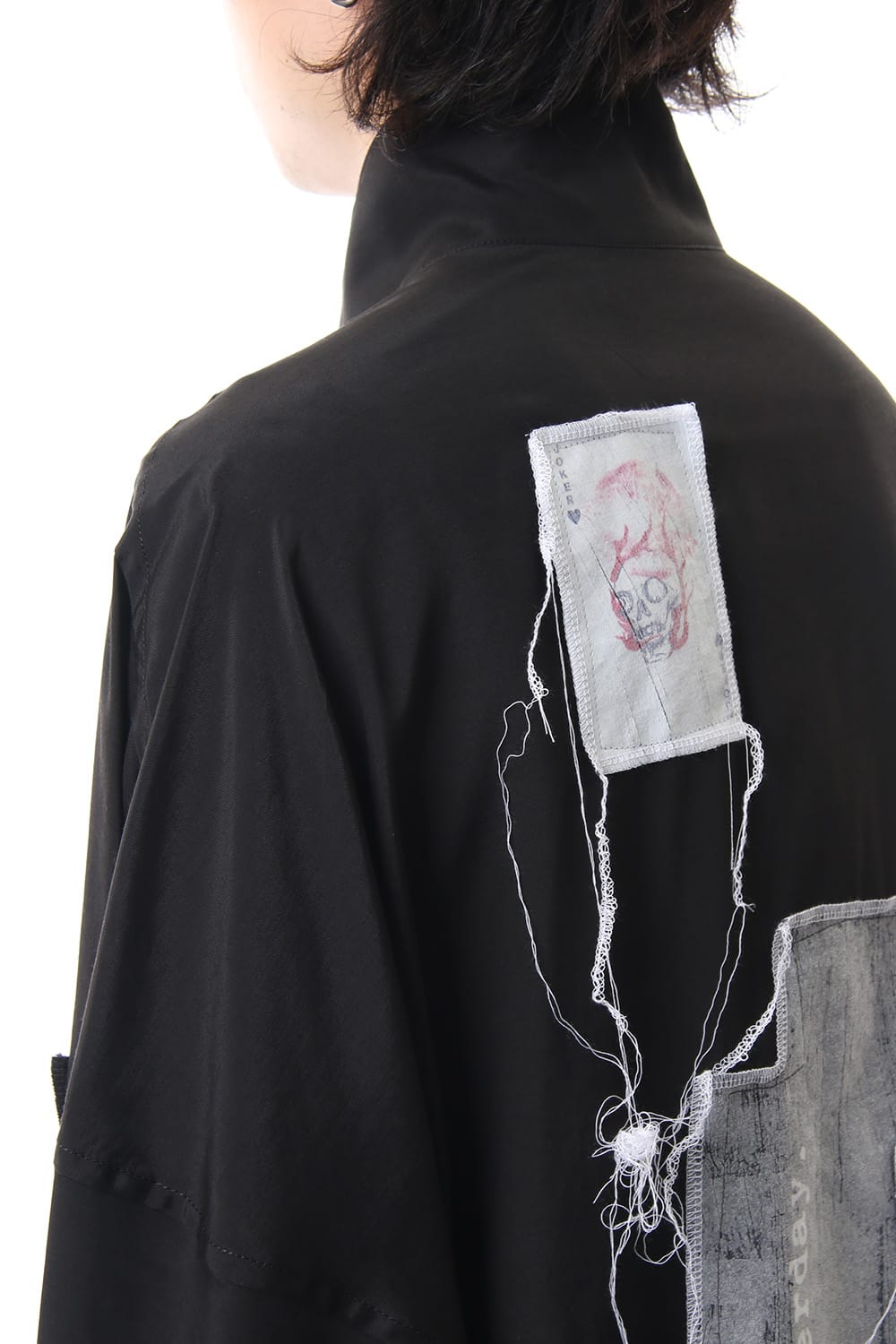 Ring Sewing Broadcloth Patchwork Long Shirt