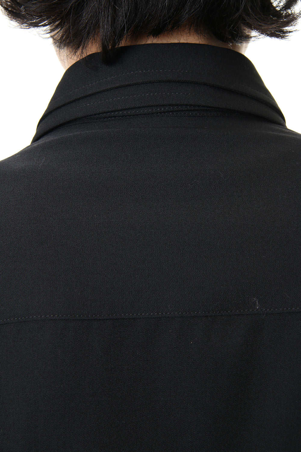 Front Detachable Button Shirt Wrinkled Gabardine