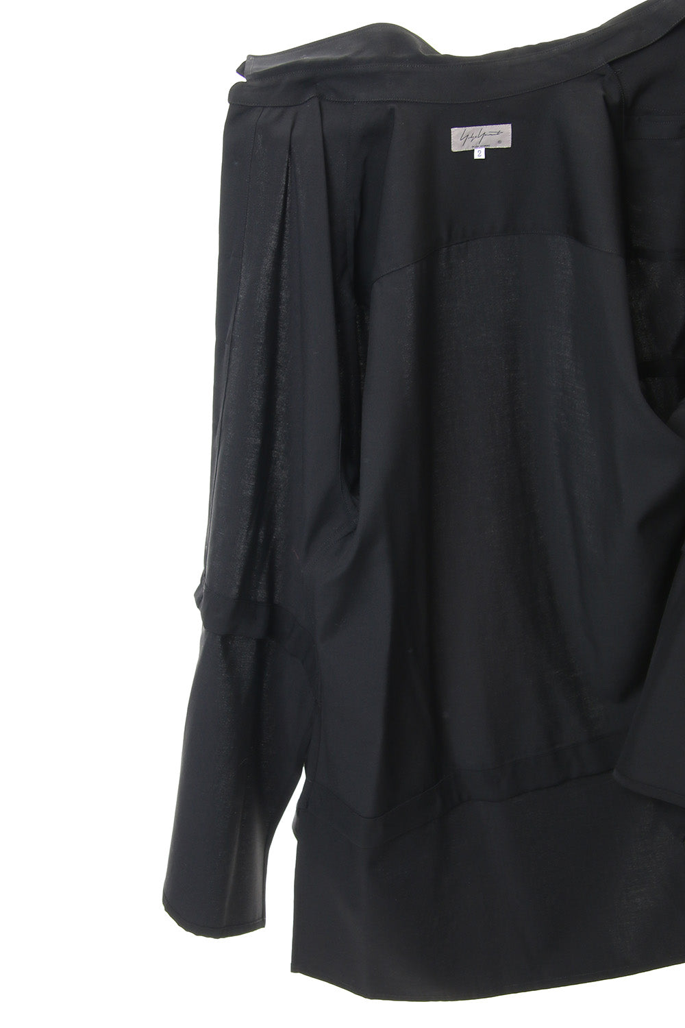 Front Detachable Button Shirt Wrinkled Gabardine