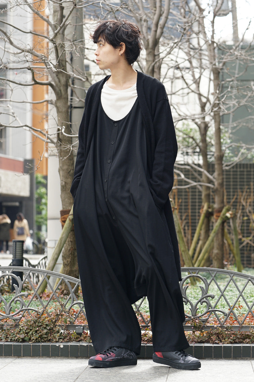 Saruel Onepiece Wrinkled Gabardine