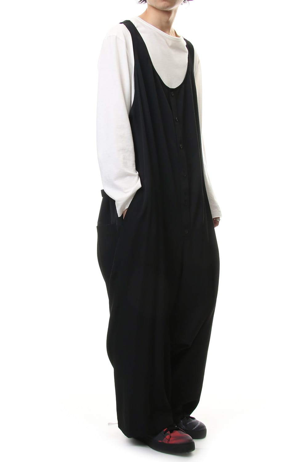 Saruel Onepiece Wrinkled Gabardine