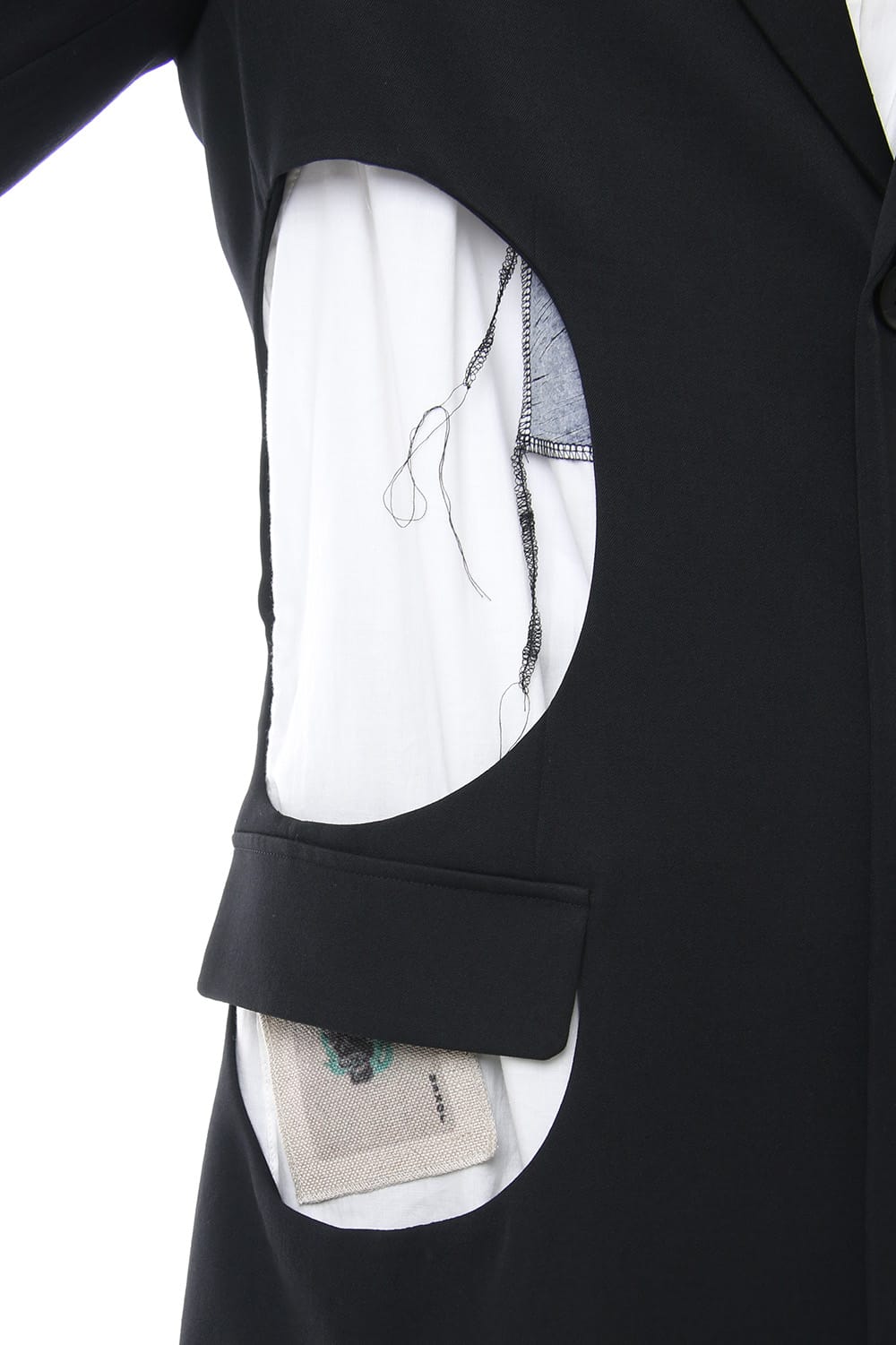 Pierced Design Long Jacket