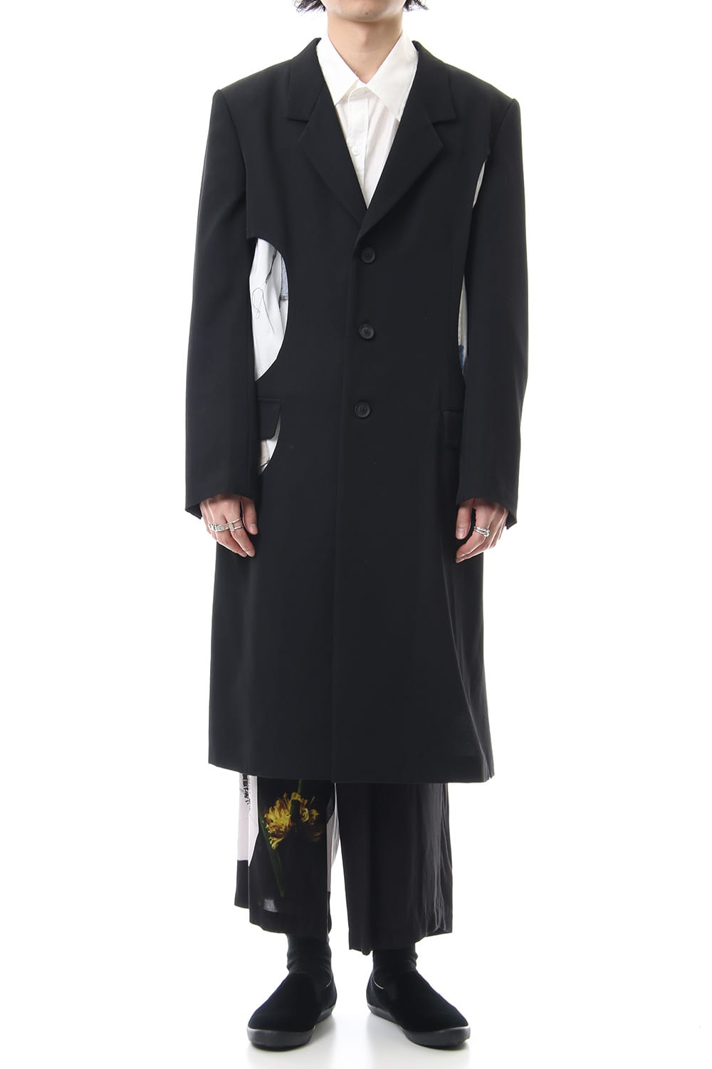 Pierced Design Long Jacket