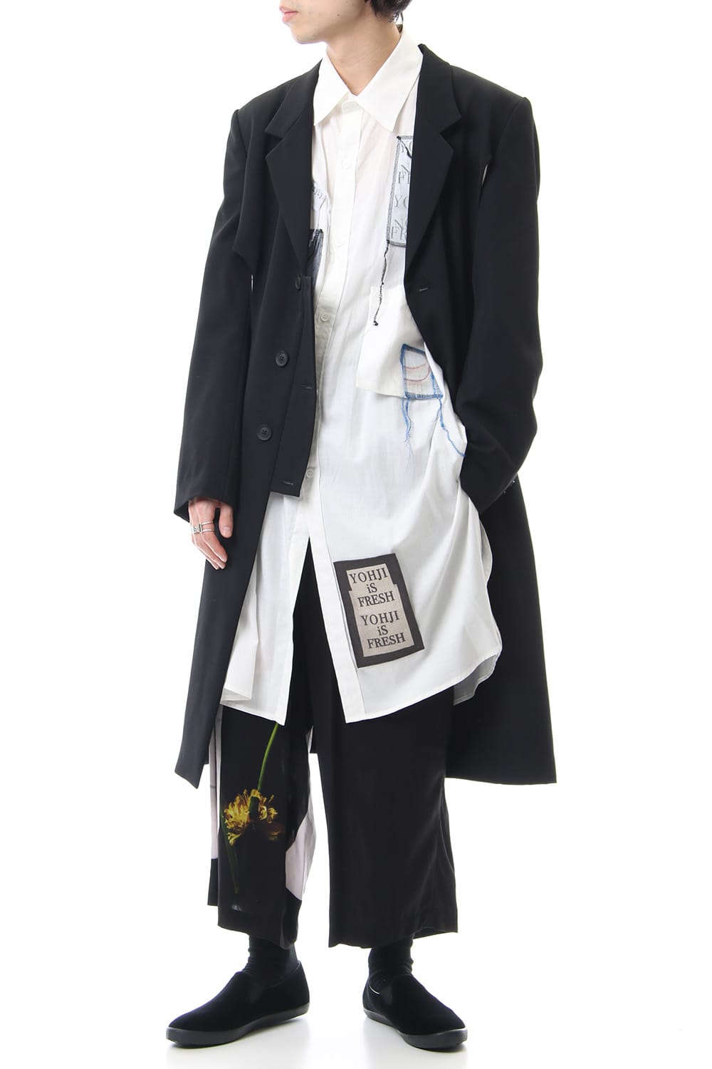 Pierced Design Long Jacket